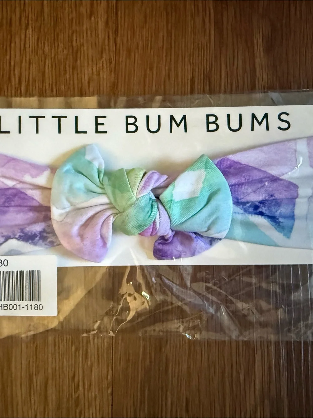 Little Bum Bums Pastel Tie-Dye Knot Headband - Purple & Green